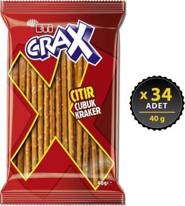 Eti Crax Sade Çubuk Kraker 40 gr x 34 Adet - Image 1