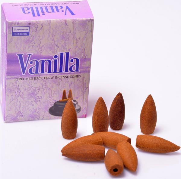 10 Adet Geri Akış Şelale Tütsü -  Vanilyalı Tütsü - Image 1