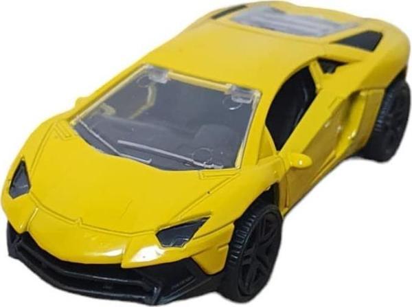 Çek Bırak Metal Araba Lamborgini - ILK005 - Sarı - Image 1