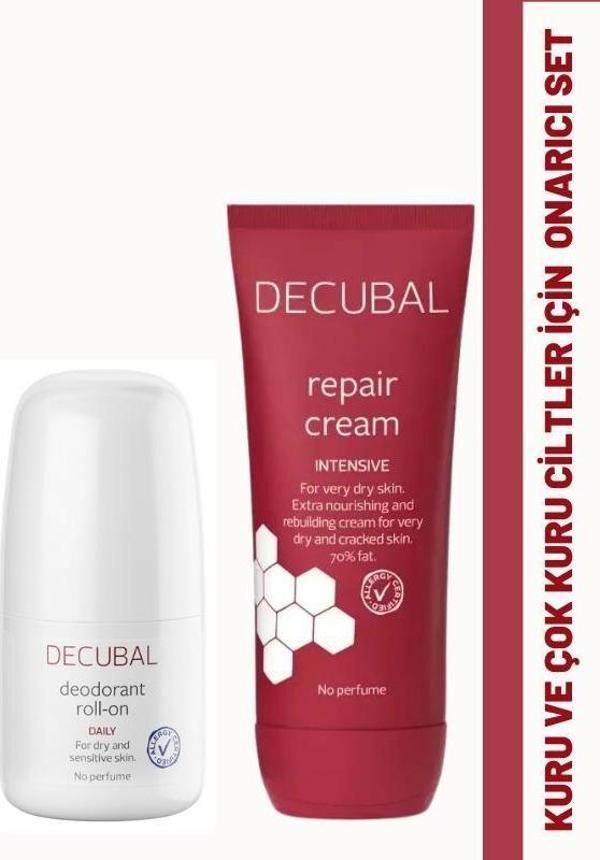 Decubal Kuru ve Çok Kuru Ciltler İçin Onarıcı Krem Bakım Seti - Image 1