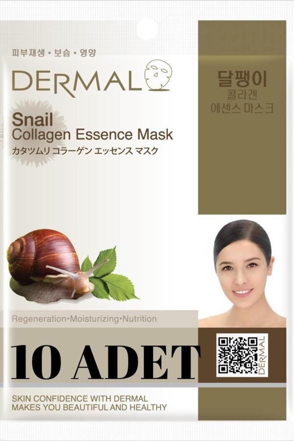 DERMAL Yenileyici, Besleyici ve Nemlendirici Salyangoz Özlü Kollajen Maske X10 Adet - Image 1