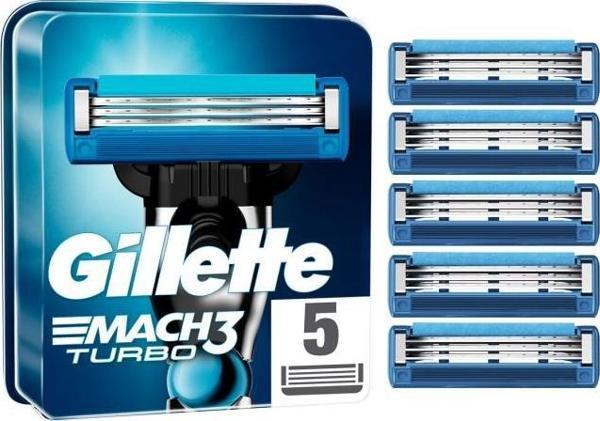 Gillette Mach3 Turbo Yedek Tıraş Bıçağı 5'li - Image 1