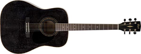 CORT AD880AB-TBK AKUSTİK GİTAR, DESENLİ SİYAH, LADİN KAPAK, ARKA &amp; - Image 1