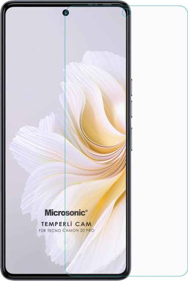Microsonic TECNO Camon 20 Pro 4G Tempered Glass Cam Ekran Koruyucu - Image 1