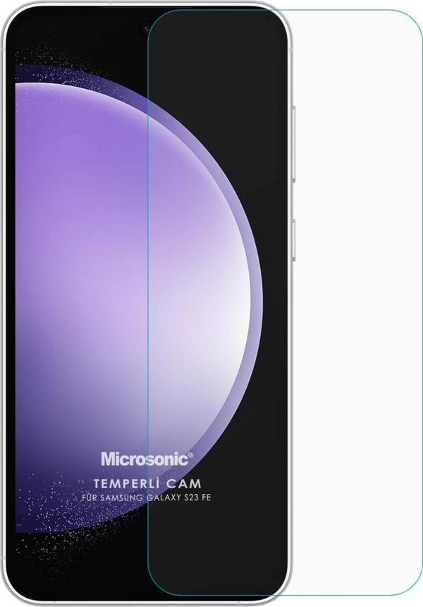 Microsonic Samsung Galaxy S23 FE Tempered Glass Cam Ekran Koruyucu - Image 1