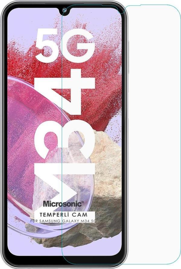 Microsonic Samsung Galaxy M34 5G Tempered Glass Cam Ekran Koruyucu - Image 1