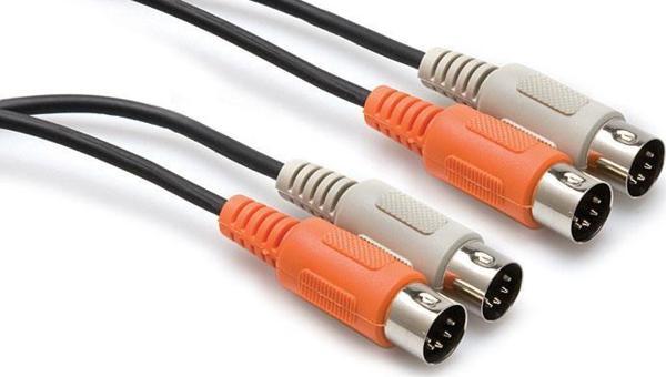 HOSA Çift 5-pin DIN (M) &lt;-&gt; 5-pin DIN (M) MIDI kablosu, 4 metre. - Image 1