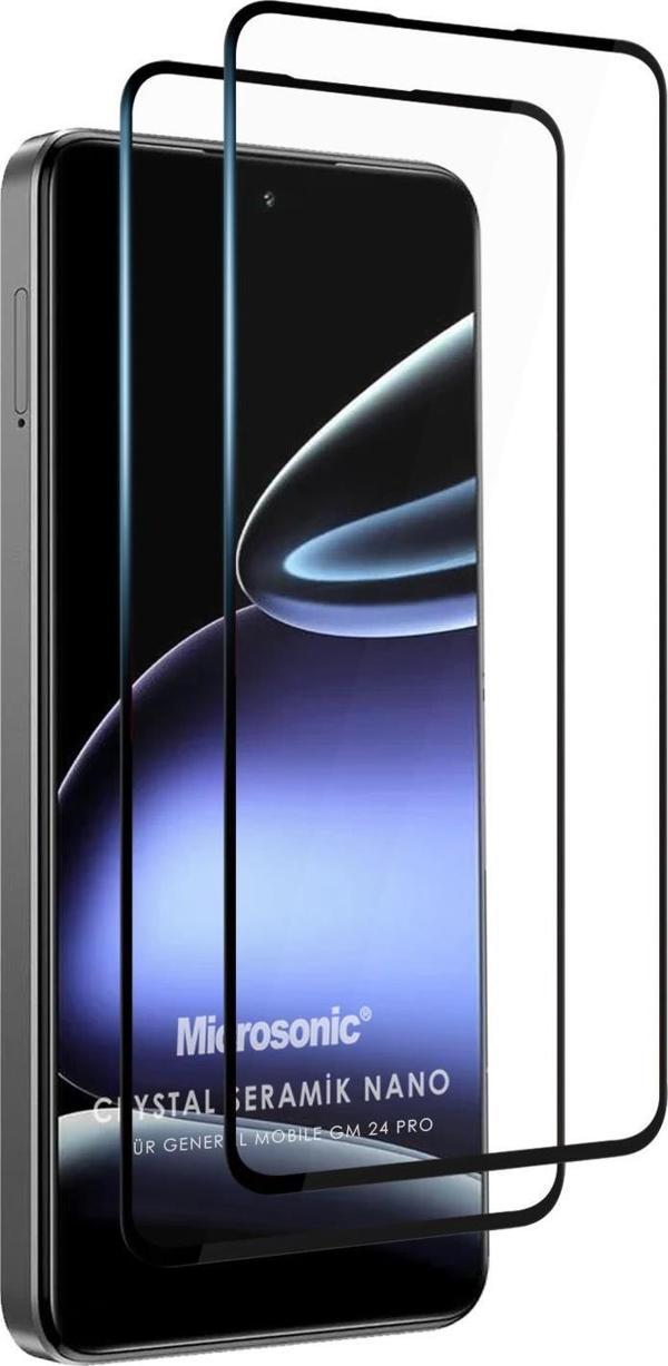 Microsonic General Mobile GM 24 Pro Crystal Seramik Nano Ekran Koruyucu Siyah (2 Adet) - Image 1