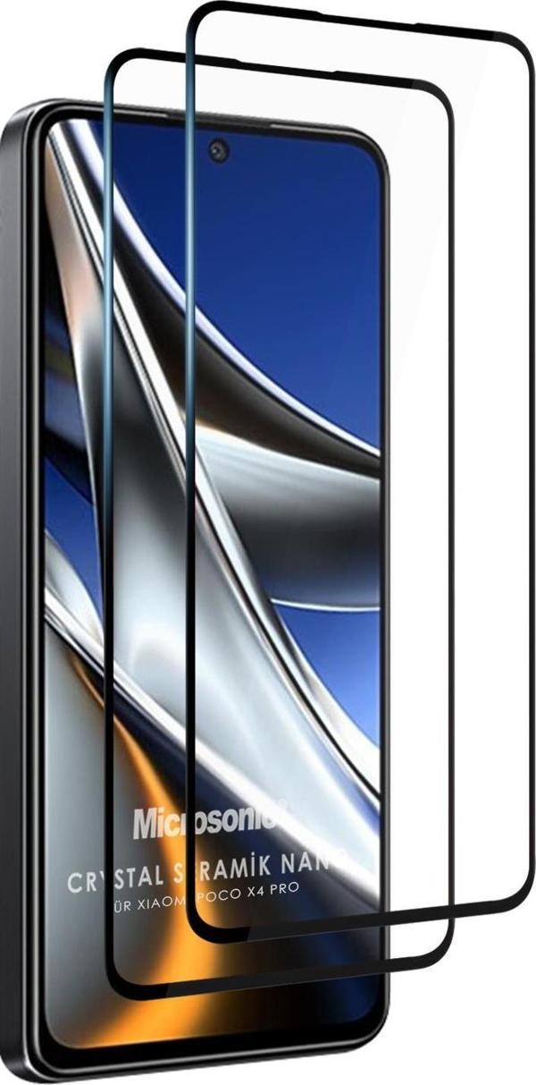 Microsonic Xiaomi Poco X4 Pro 5G Crystal Seramik Nano Ekran Koruyucu Siyah (2 Adet) - Image 1