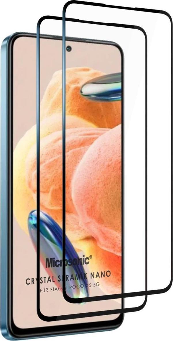 Microsonic Xiaomi Poco X5 Pro Crystal Seramik Nano Ekran Koruyucu Siyah (2 Adet) - Image 1