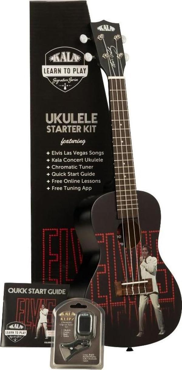 Kala Elvis Viva Las Vegas Concert Ukulele Eğitim Seti - Image 1