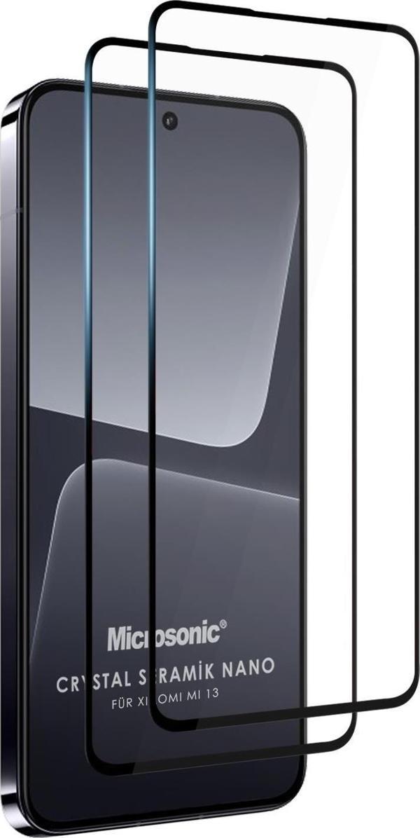 Microsonic Xiaomi Mi 13 Crystal Seramik Nano Ekran Koruyucu Siyah (2 Adet) - Image 1