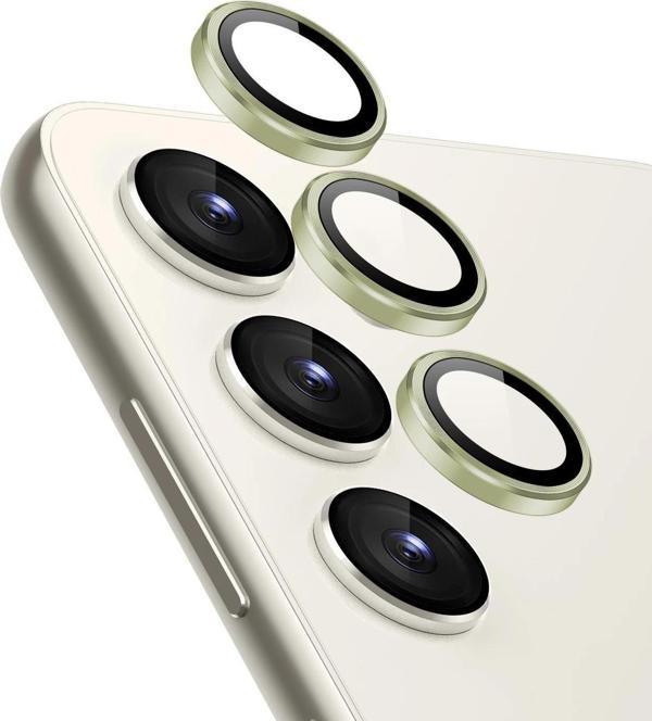 Microsonic Samsung Galaxy S23 FE Tekli Kamera Lens Koruma Camı Yeşil - Image 1