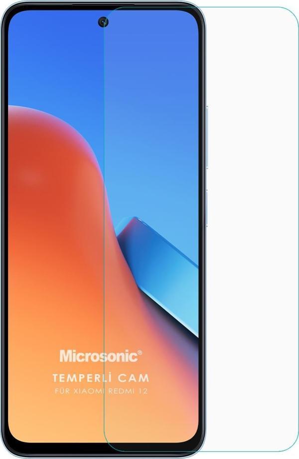 Microsonic Xiaomi Redmi 12 Tempered Glass Cam Ekran Koruyucu - Image 1