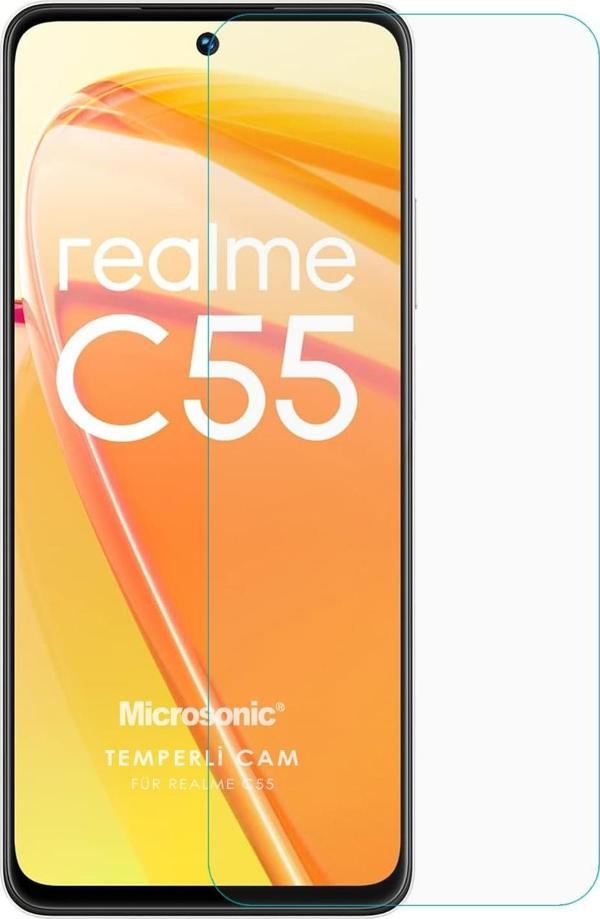 Microsonic Realme C55 Tempered Glass Cam Ekran Koruyucu - Image 1