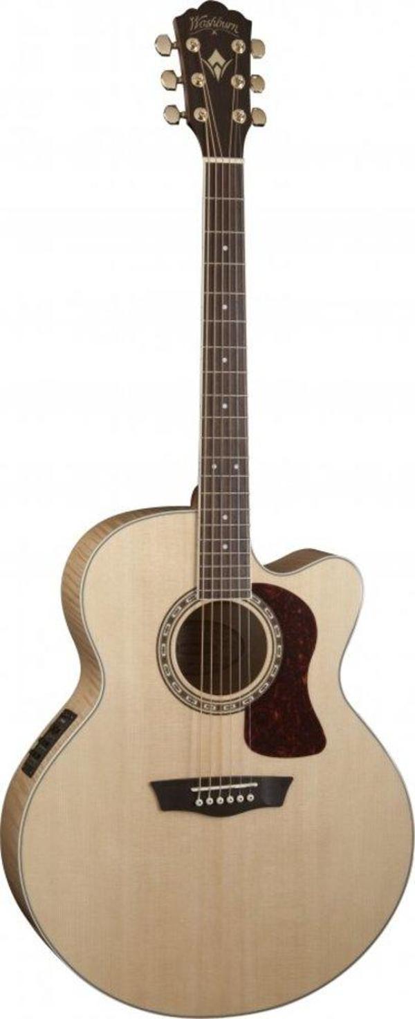 Washburn HJ40SCE Heritage 40 Seris Jumbo Kasai Elektro Akustik Gitar - Image 1