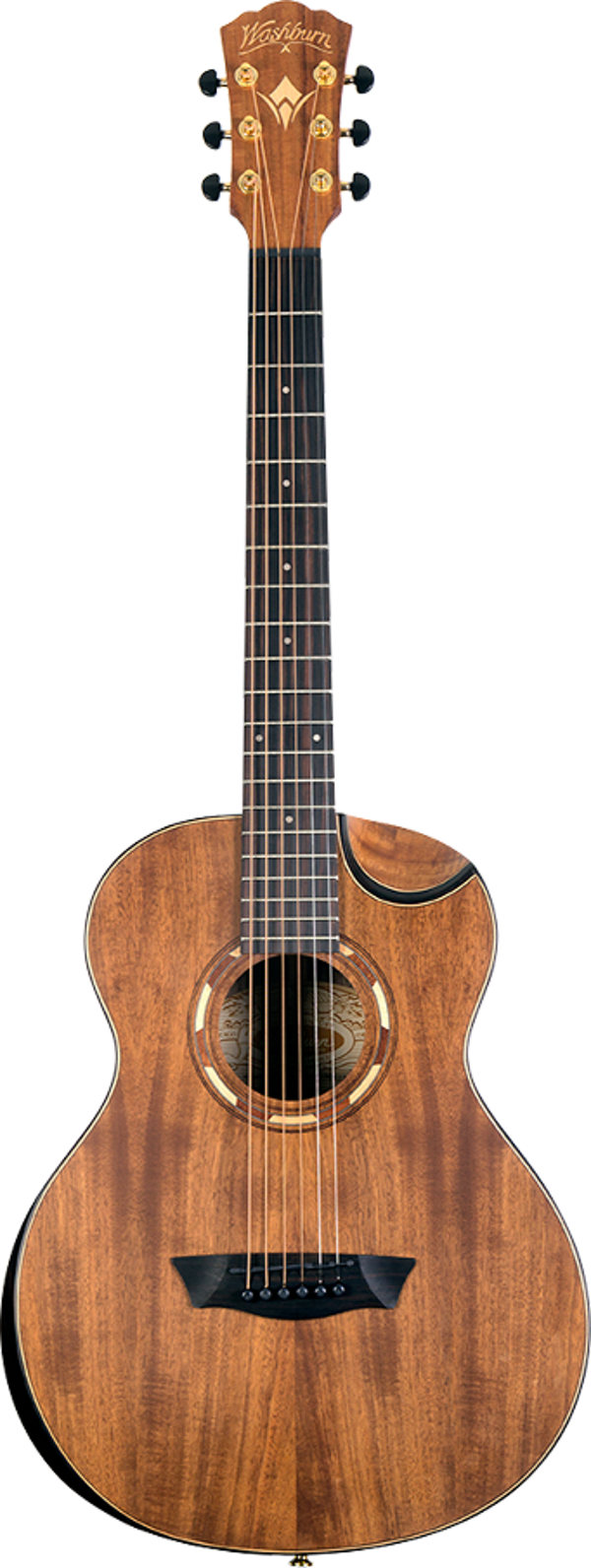 Washburn WCGM55K Comfort G-Mini 5 Koa Akustik Gitar - Image 1