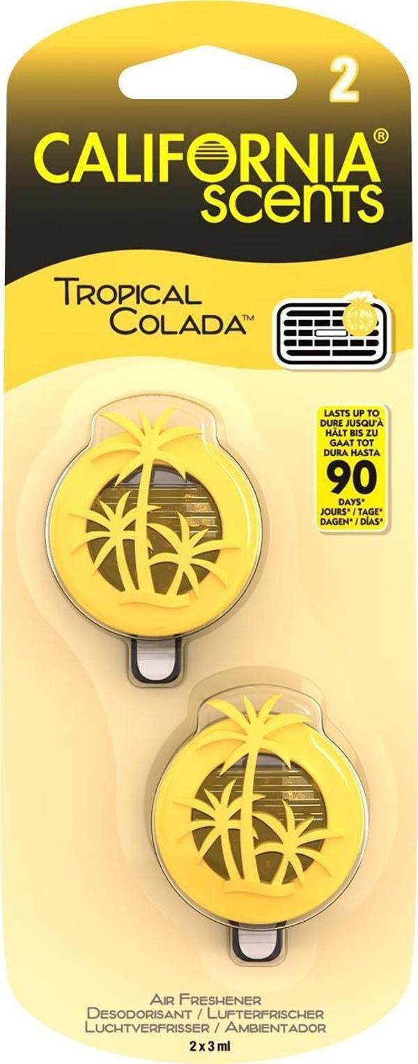 California Scents Mini Diffuser Tropical Colada Ananas ve H.Cevizi Parfümlü Kalorifer Geçme Koku 2'l - Image 1