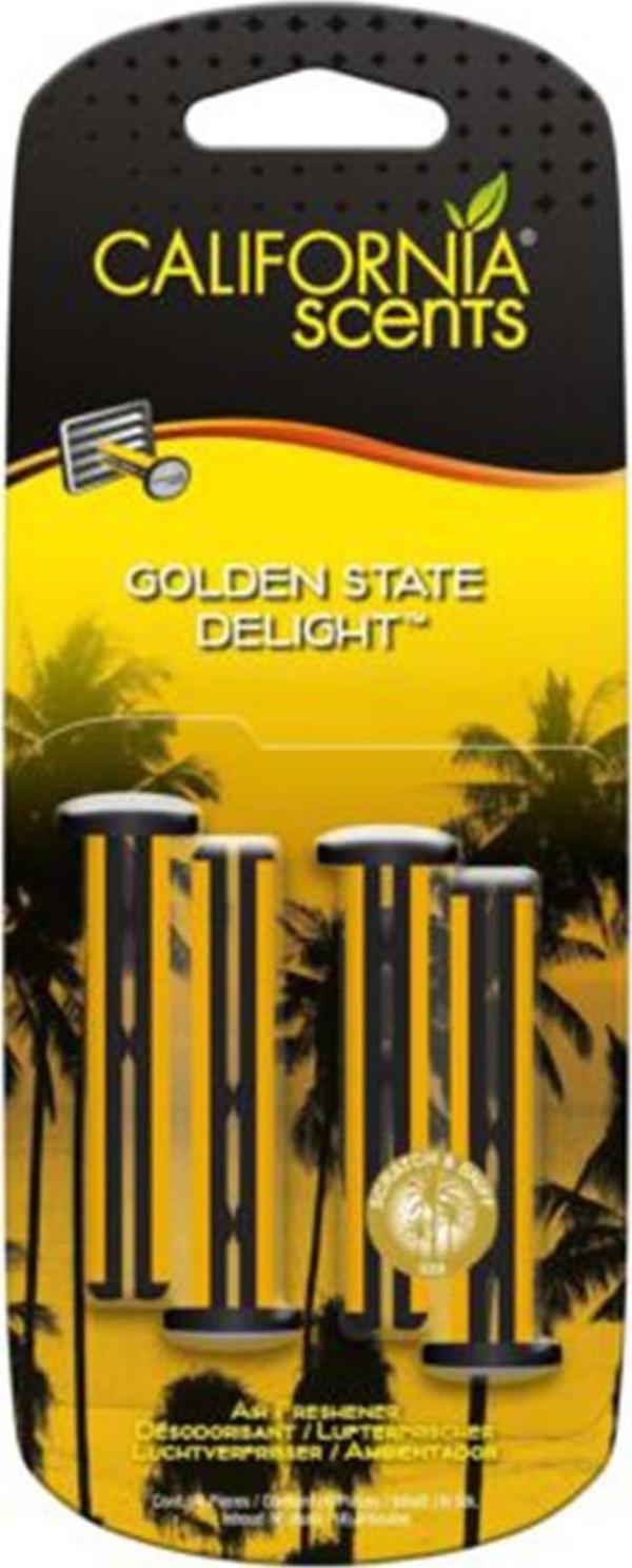 California Scents Vent Stick Golden State Delight Tatlı Lokum Parfümlü Kalorifer Geçme Koku 4'lü Set - Image 1