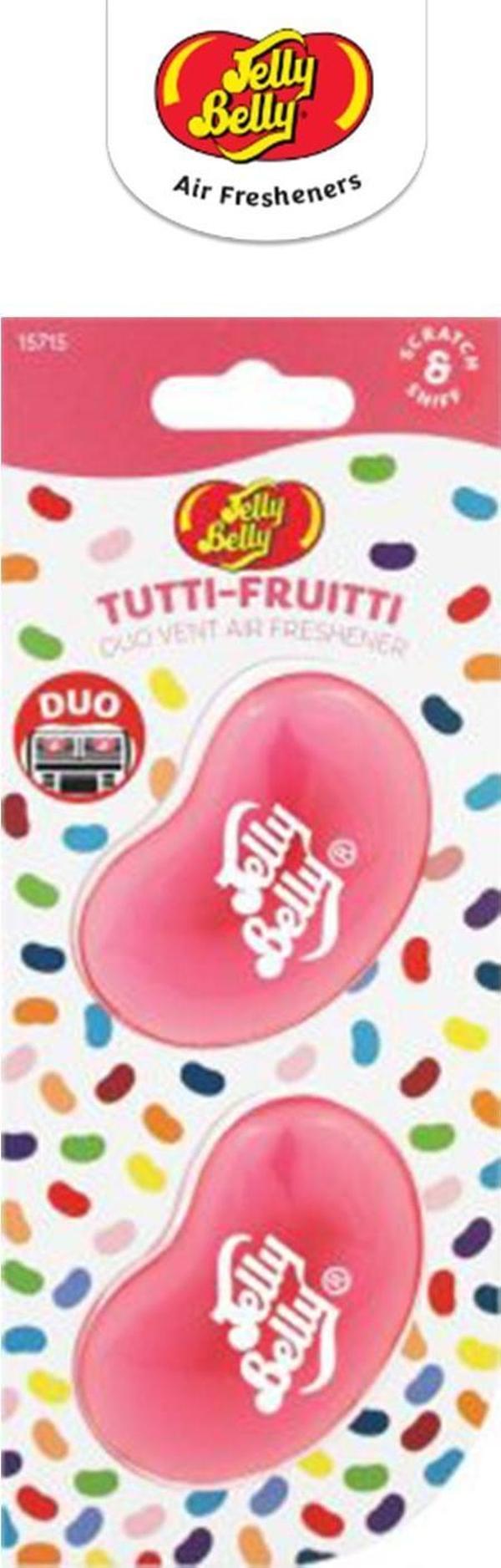 Jelly Belly DuoVent Kalorifere Geçme Koku Tutti Fruitti  14gr. Muz, Mandalina, Vanilya, Ahududu - Image 1