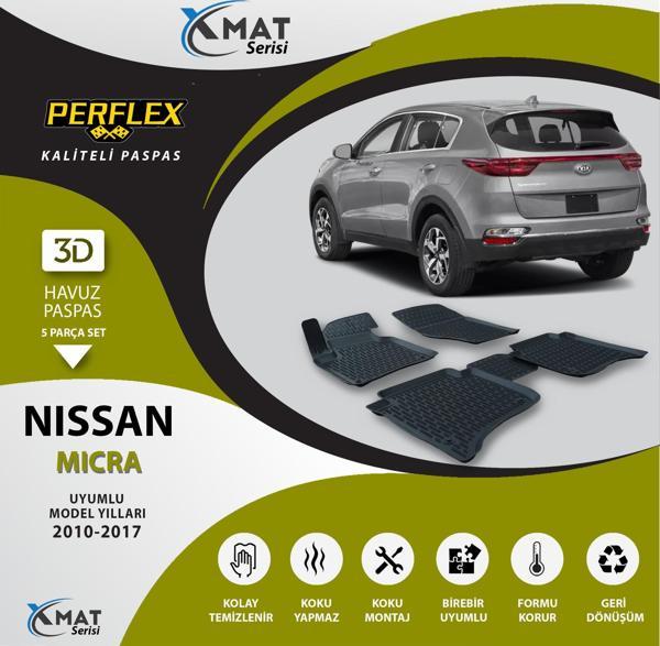Perflex Paspas 3D Havuzlu X-Mat Nıssan Mıcra 2010-2017 - Image 1