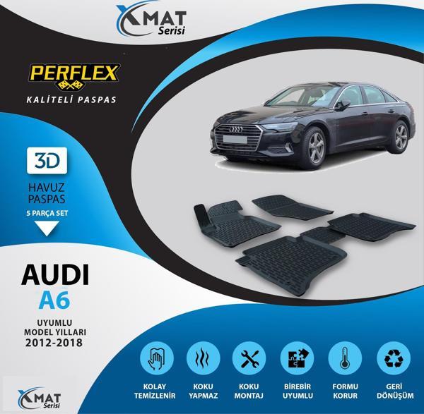 Perflex Paspas 3D Havuzlu X-Mat Audi A6-C8 2012-2018 - Image 1