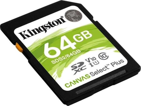 Kingston 64GB SDXC Canvas Select Plus 100R C10 UHS-I U1 V10 Hafıza Kartı - Image 1