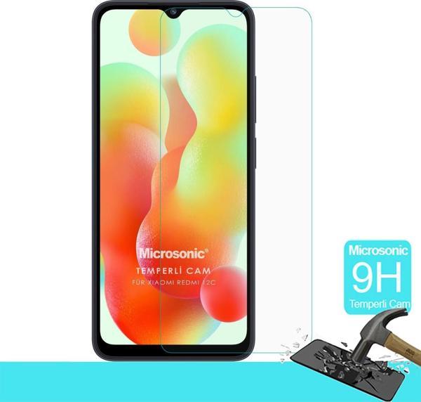 Microsonic Xiaomi Redmi 12C Tempered Glass Cam Ekran Koruyucu - Image 1