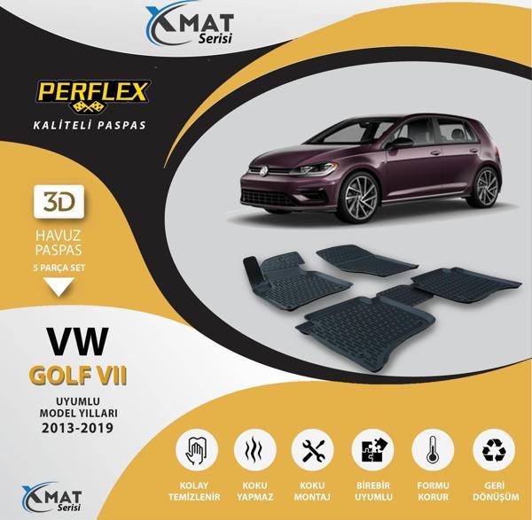 Perflex Paspas 3D Havuzlu X-Mat Golf 7 2013-2019 - Image 1