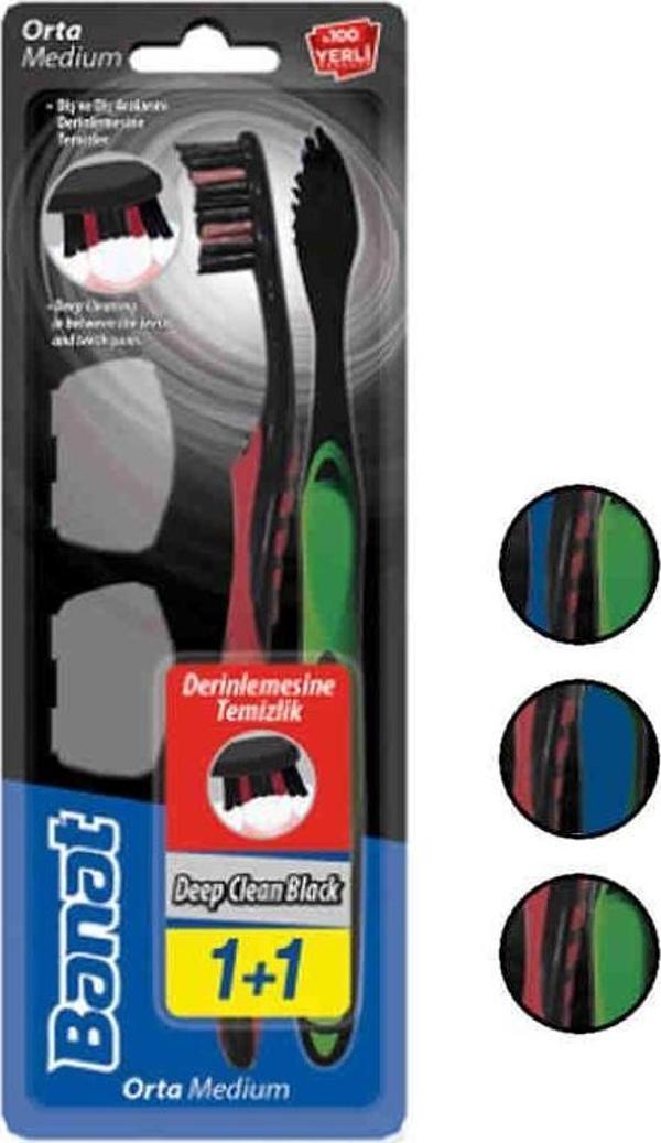 Banat Deep Clean Black 2'li Diş Fırçası - Image 1