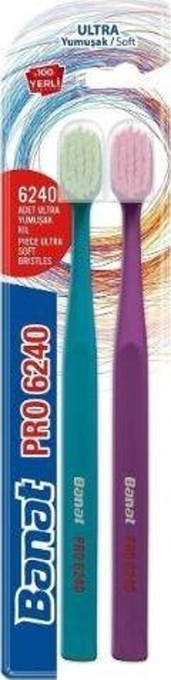 Banat Pro 6240 Adet Kıl İçeren 1+1 Ultra Yumuşak Diş Fırçası - Image 1