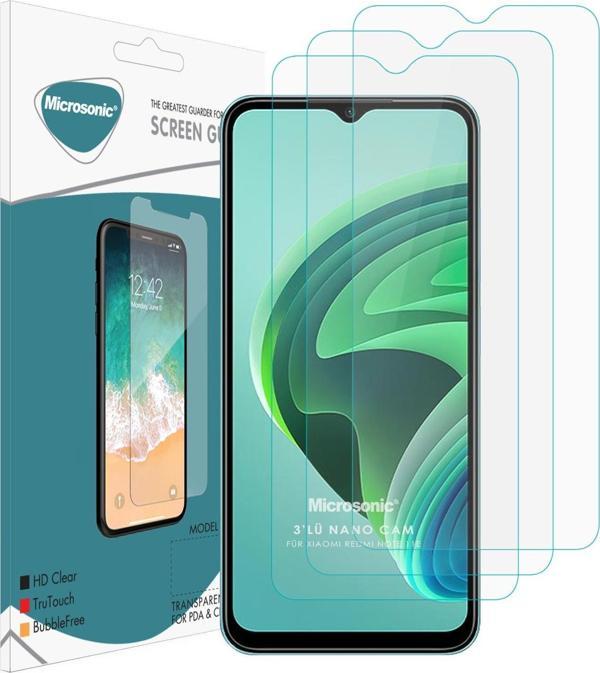 Microsonic Xiaomi Redmi 10 5G Screen Protector Nano Glass Cam Ekran Koruyucu (3`lü Paket) - Image 1