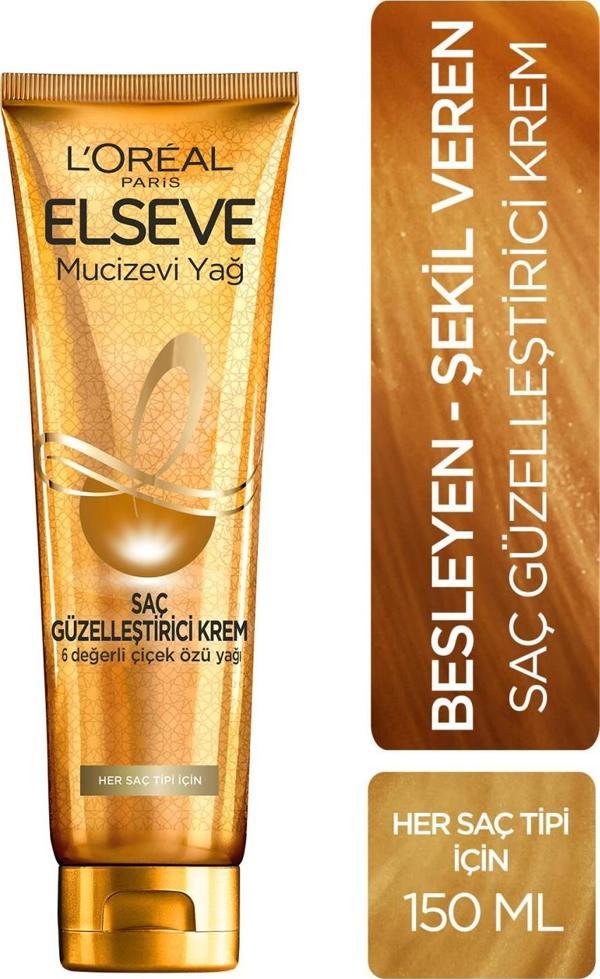 L'Oréal Paris Elseve Mucizevi Yağ Saç Güzelleştirici Krem 150 ml - Image 1