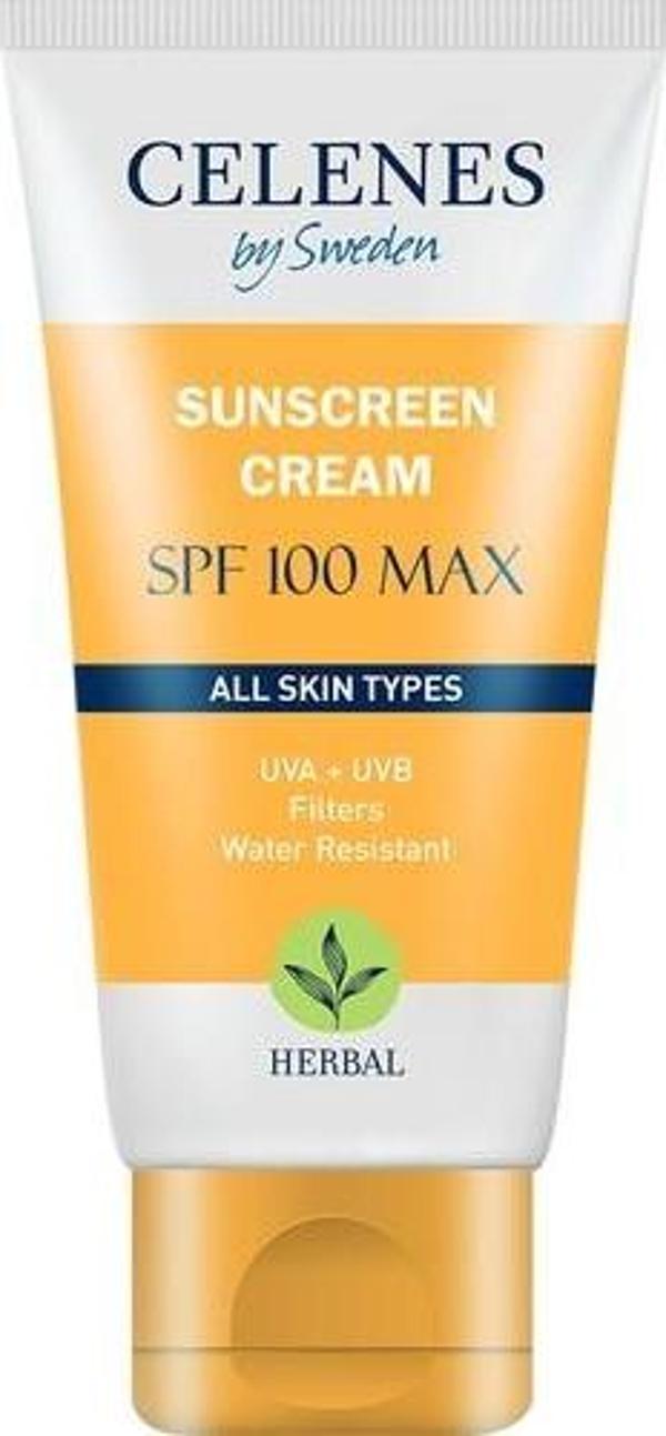 Celenes by Sweden Herbal Güneş Koruma Kremi 100 Max Spf 50ml / Tüm Cilt Tipleri 735010424826 - Image 1