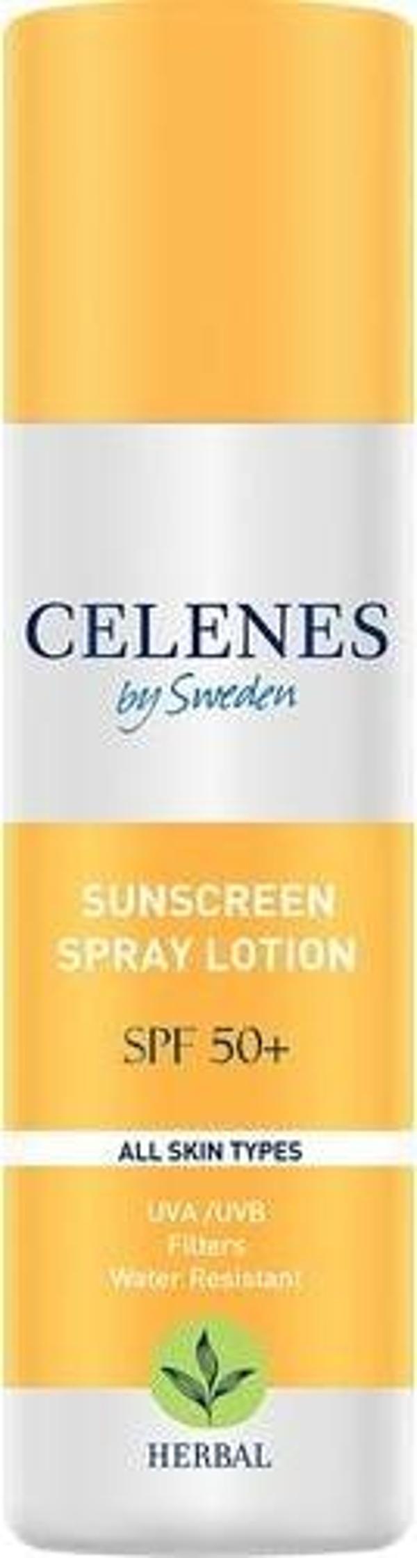 Celenes by Sweden Herbal Güneş Koruyucu Losyon Sprey 50 Spf 150ml / Tüm Cilt Tipleri 7350104 - Image 1