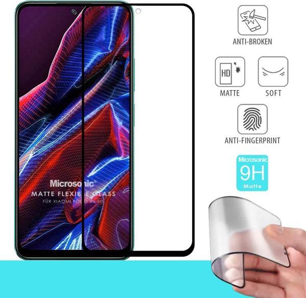 Microsonic Xiaomi Poco X5 5G Seramik Matte Flexible Ekran Koruyucu Siyah - Image 1