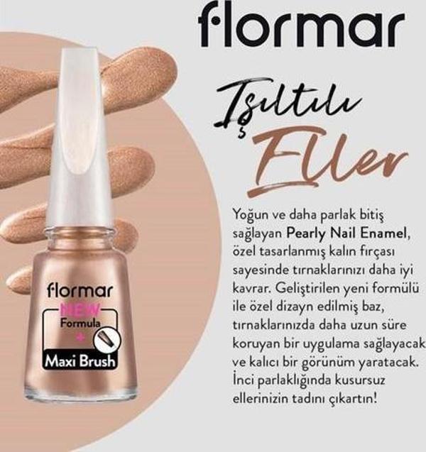 Flormar Oje Pearly Nail Enamel Pl387 Vintage Gold New - Image 1