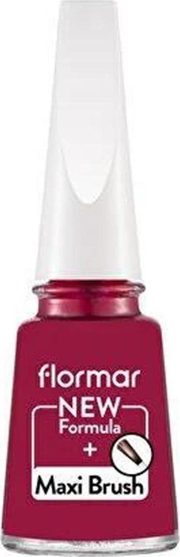 Flormar Oje Yeni Maxi Brush 075 Baroque Bordeaux - Image 1