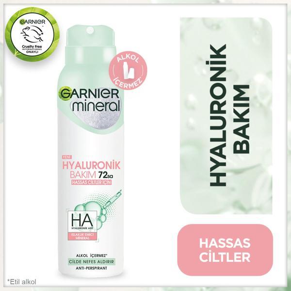 Garnier Mineral Hyaluronik Bakım Sprey Deodorant 150 ml - Image 1