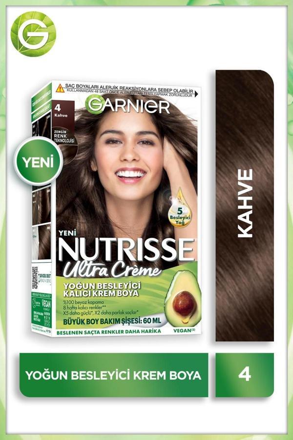Garnier Nutrisse Yoğun Besleyici Kalıcı Krem Saç Boyası 4 Kahve - Image 1