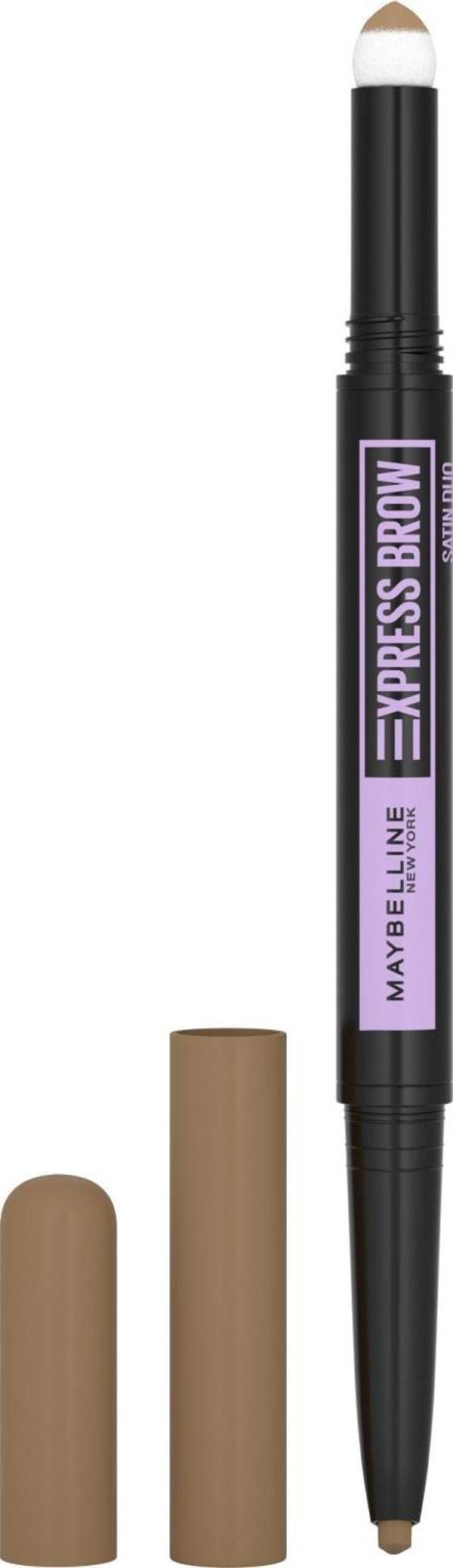 Maybelline New York Express Brow Satin Duo Çift Taraflı Kaş Kalemi - 01 Açık Ton - Image 1