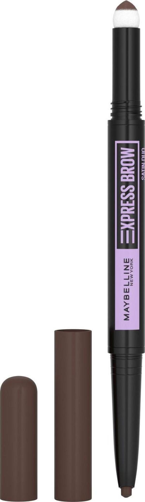 Maybelline New York Express Brow Satin Duo Çift Taraflı Kaş Kalemi - 04 Koyu Ton - Image 1