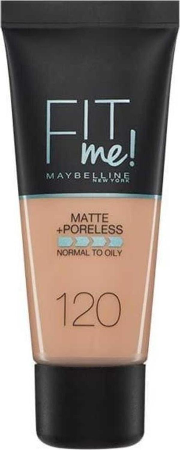 Maybelline New York Fit Me Matte+Poreless Fondöten - 120 Classic Ivory - Image 1