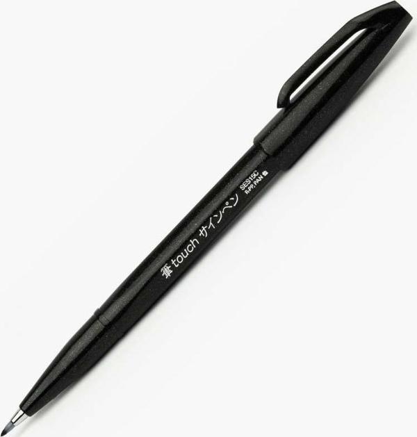 Pentel Brush Sign Pen Touch Siyah - Image 1