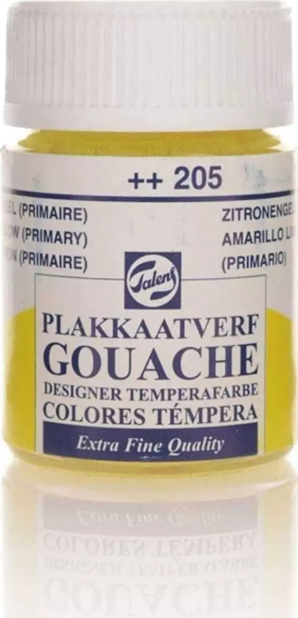 Talens Gouache Jar 16ml Guaj Boya Lemon Yellow / 205 - Image 1