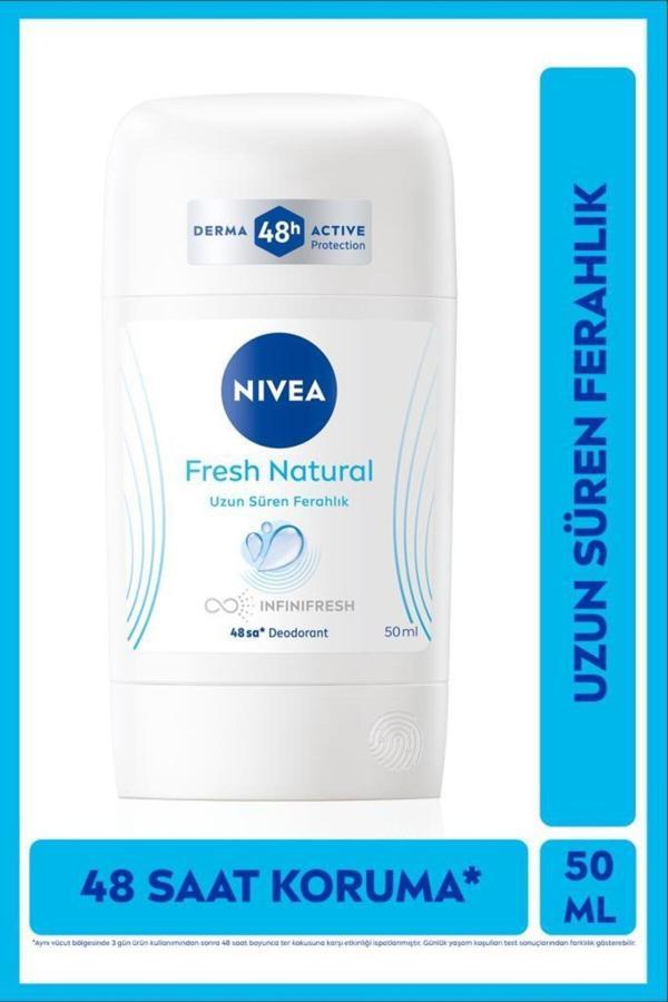 Kadın Stick Deodorant Fresh Natural 50ml, Ter Kokusuna Karşı 48 Saat Koruma, Uzun Süren Ferahlık - Image 1