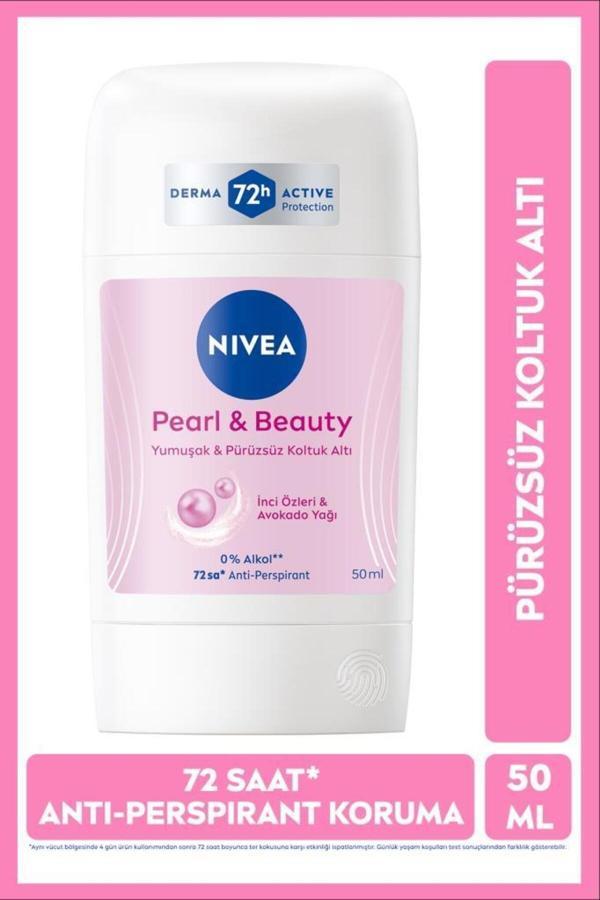 Kadın Stick Deodorant Pearl & Beauty 50ml, 72 Saat Anti-perspirant, Yumuşak ve Pürüzsüz Koltuk Altı - Image 1