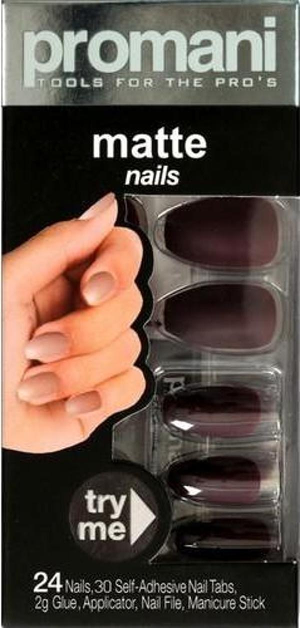 Promani Matte Takma Tırnak Kiti Koyu Bordo Pr-5018 - Image 1