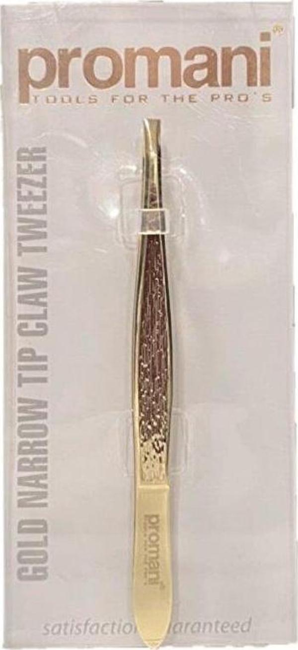 Promani Pr-919 Altın Düz Ince Uçlu Cımbız PR-919 - Image 1