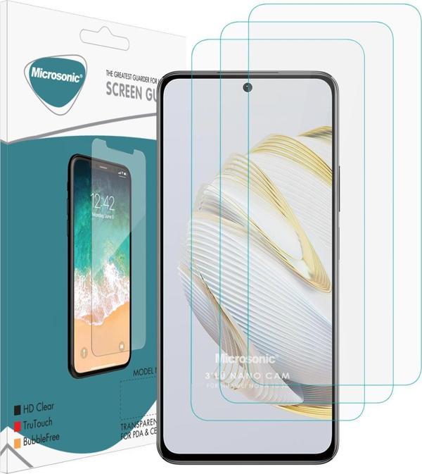 Microsonic Huawei Nova 10 SE Screen Protector Nano Glass Cam Ekran Koruyucu (3`lü Paket) - Image 1